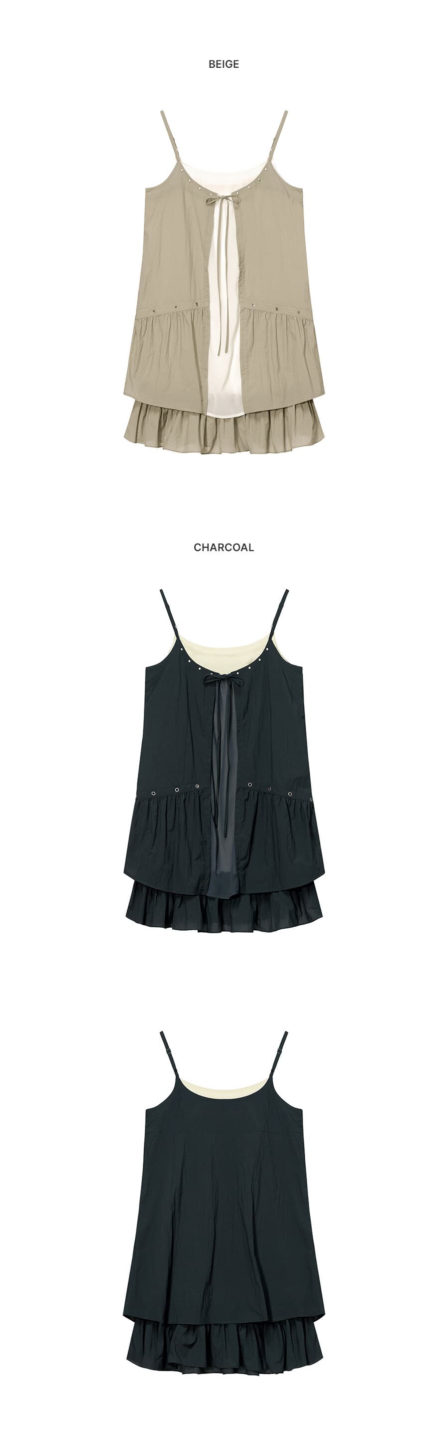 Contrast Eyelet Mini Dress — vue 6