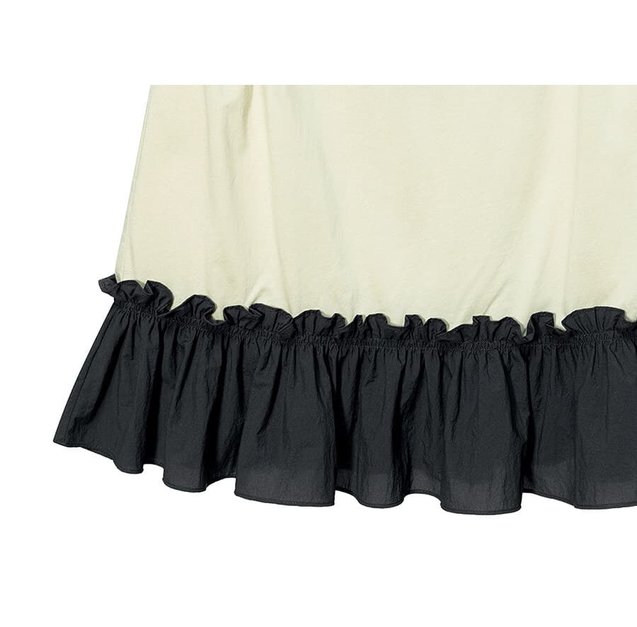 Contrast Eyelet Mini Dress — vue 7
