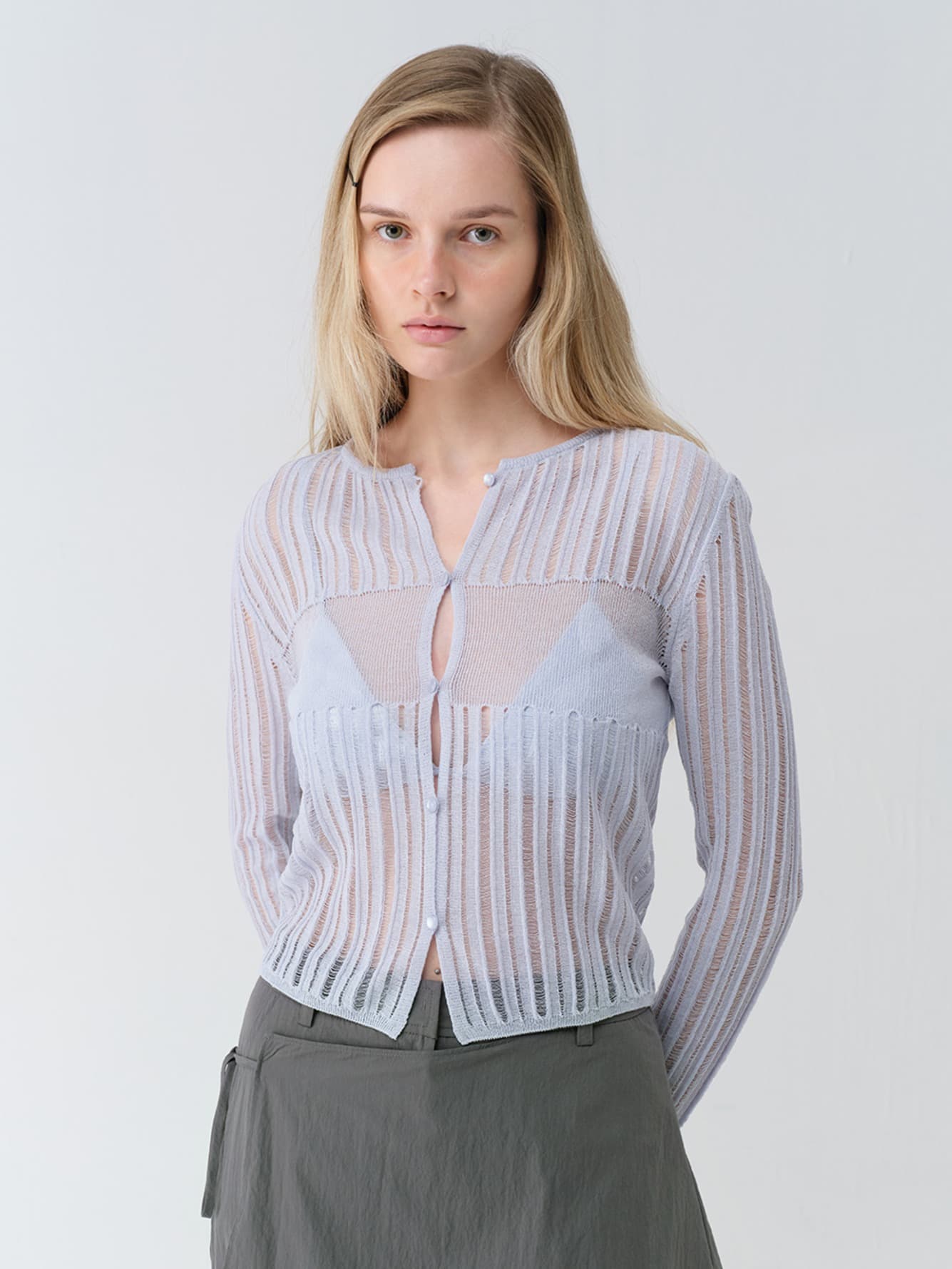 Sheer Knit Cardigan — vue 1