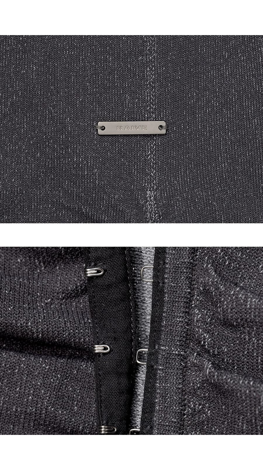 Hook-Front Shirring Knit Cardigan — vue 7