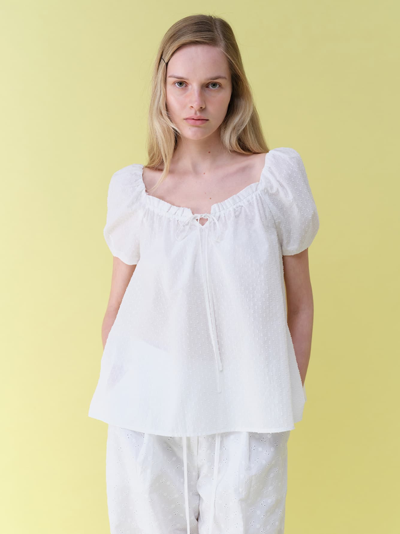 Shirring Flare Blouse — vue 3