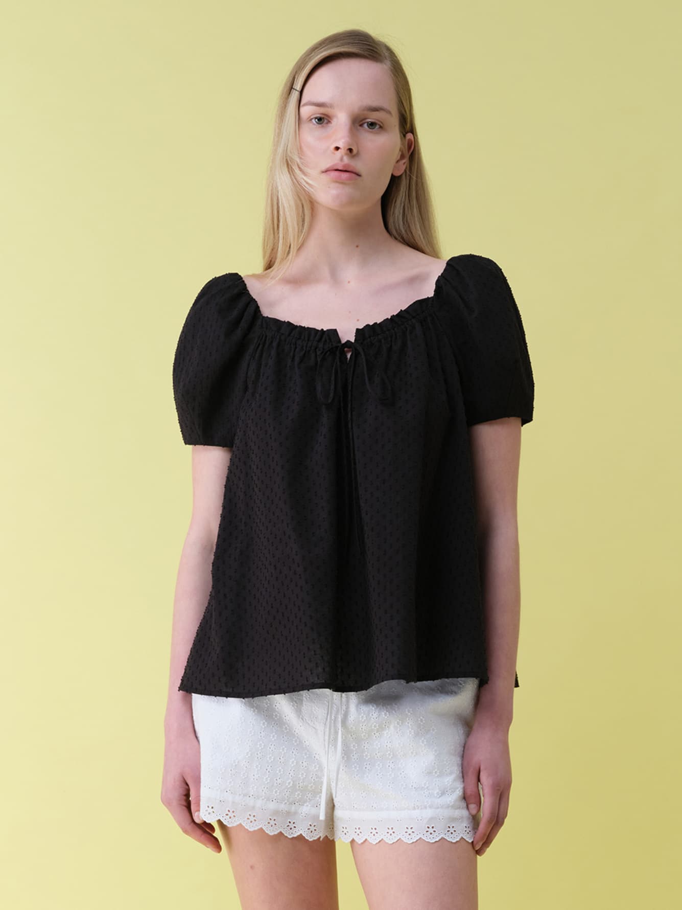 Shirring Flare Blouse