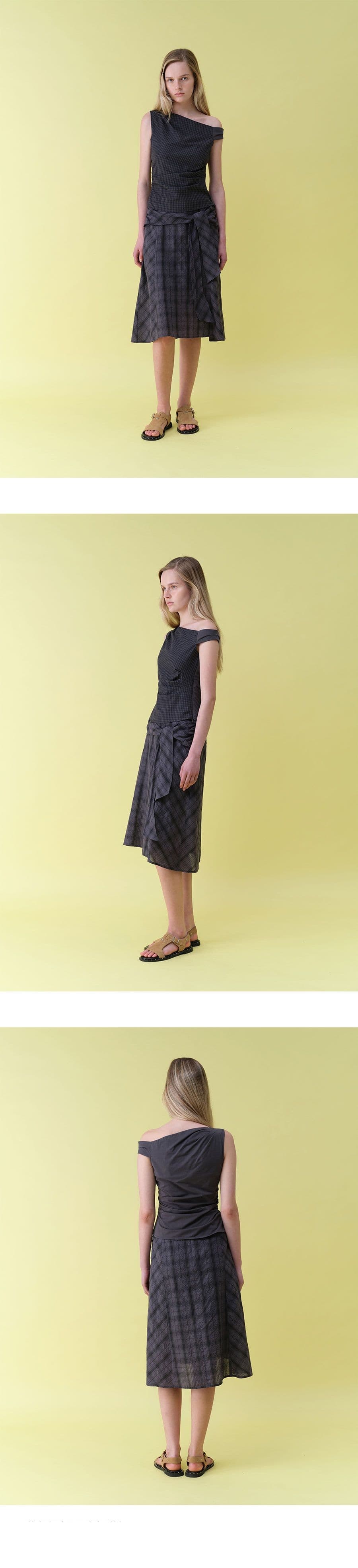 Check Shirring Sleeveless Blouse — vue 5