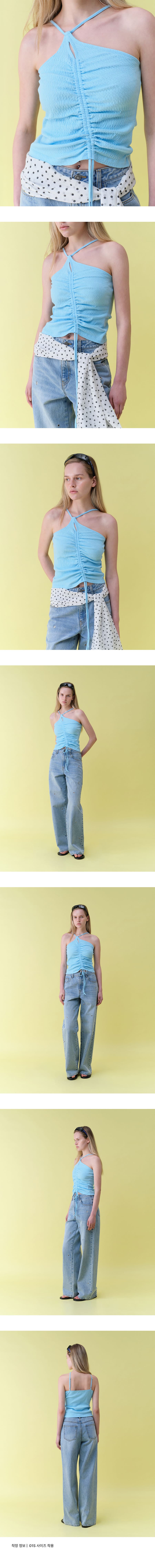 Wrinkle-Texture Shirred Top — vue 4