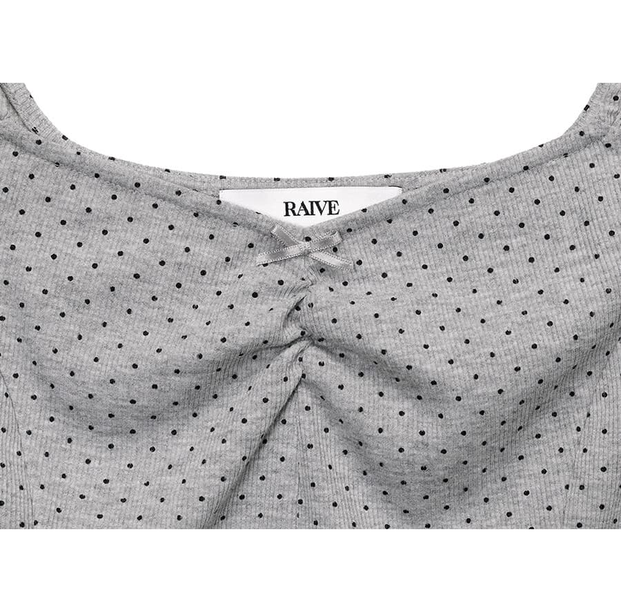 Dot Shirring Sleeveless Top — vue 7