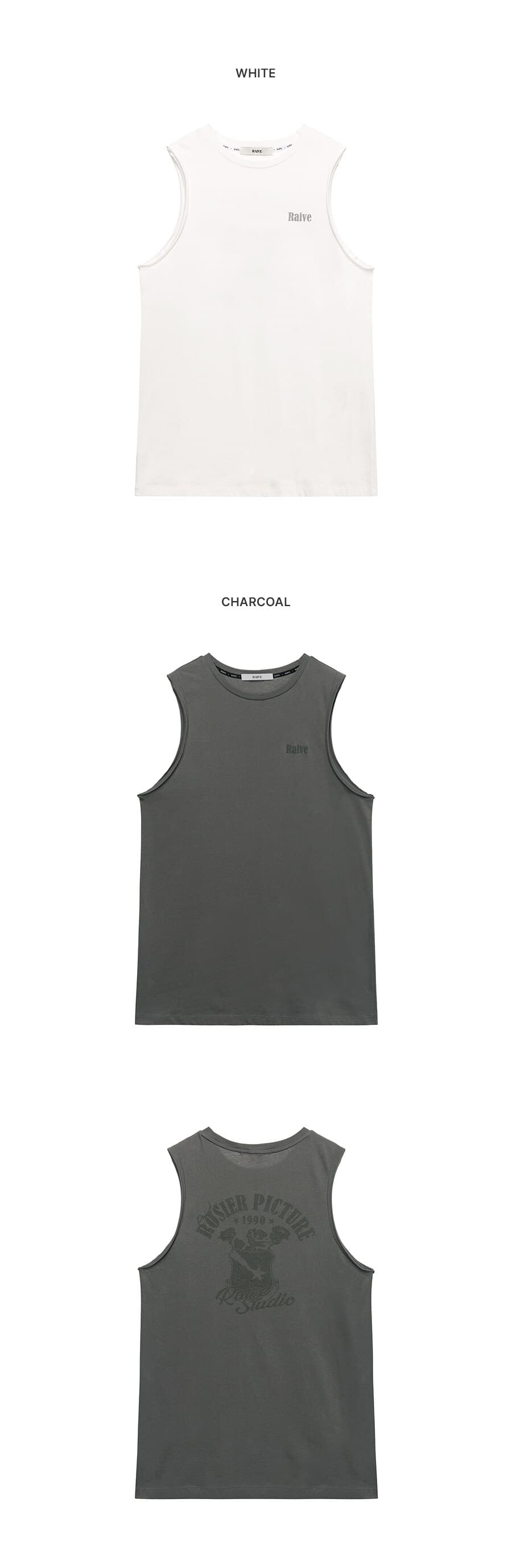 Back Print Over-fit Sleeveless T-shirts — vue 5