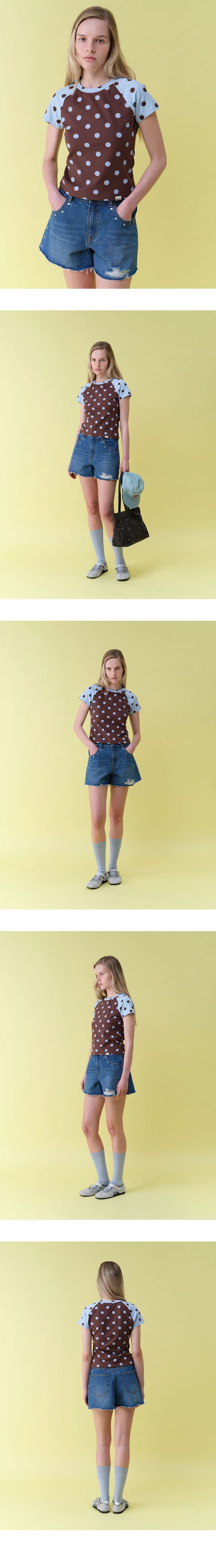 Color-Block Dot T-shirts — vue 4