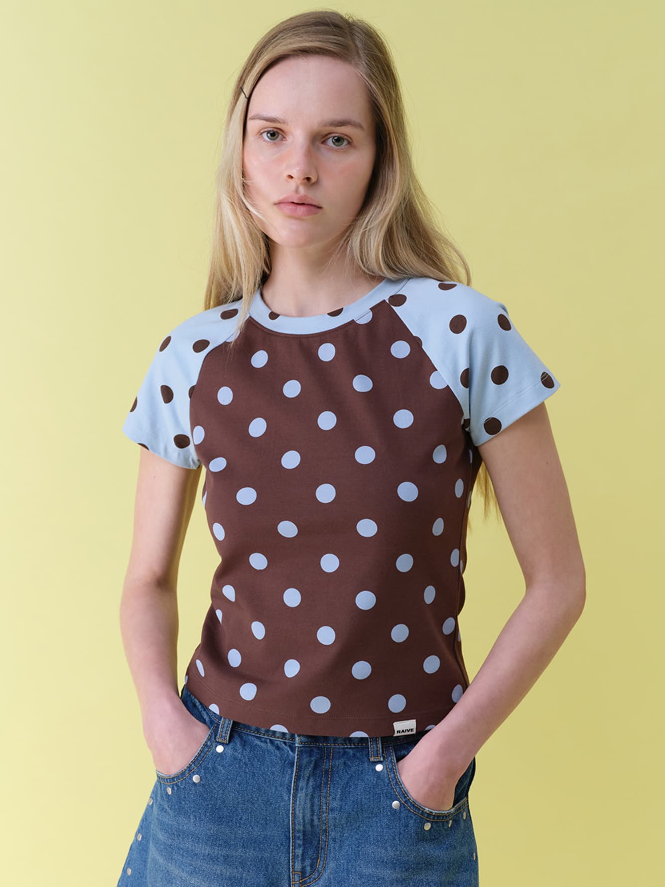 Color-Block Dot T-shirts — vue 1