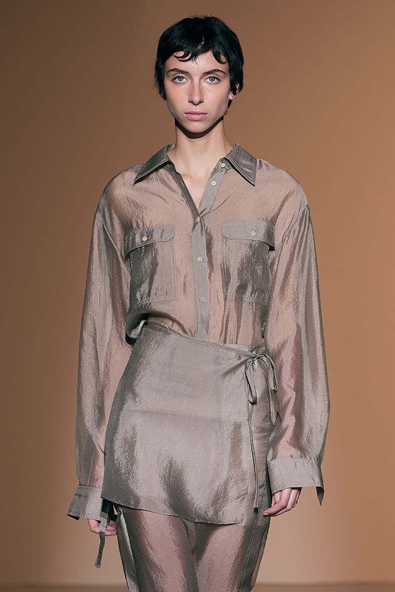 Sheer Cupro Shirts Beige