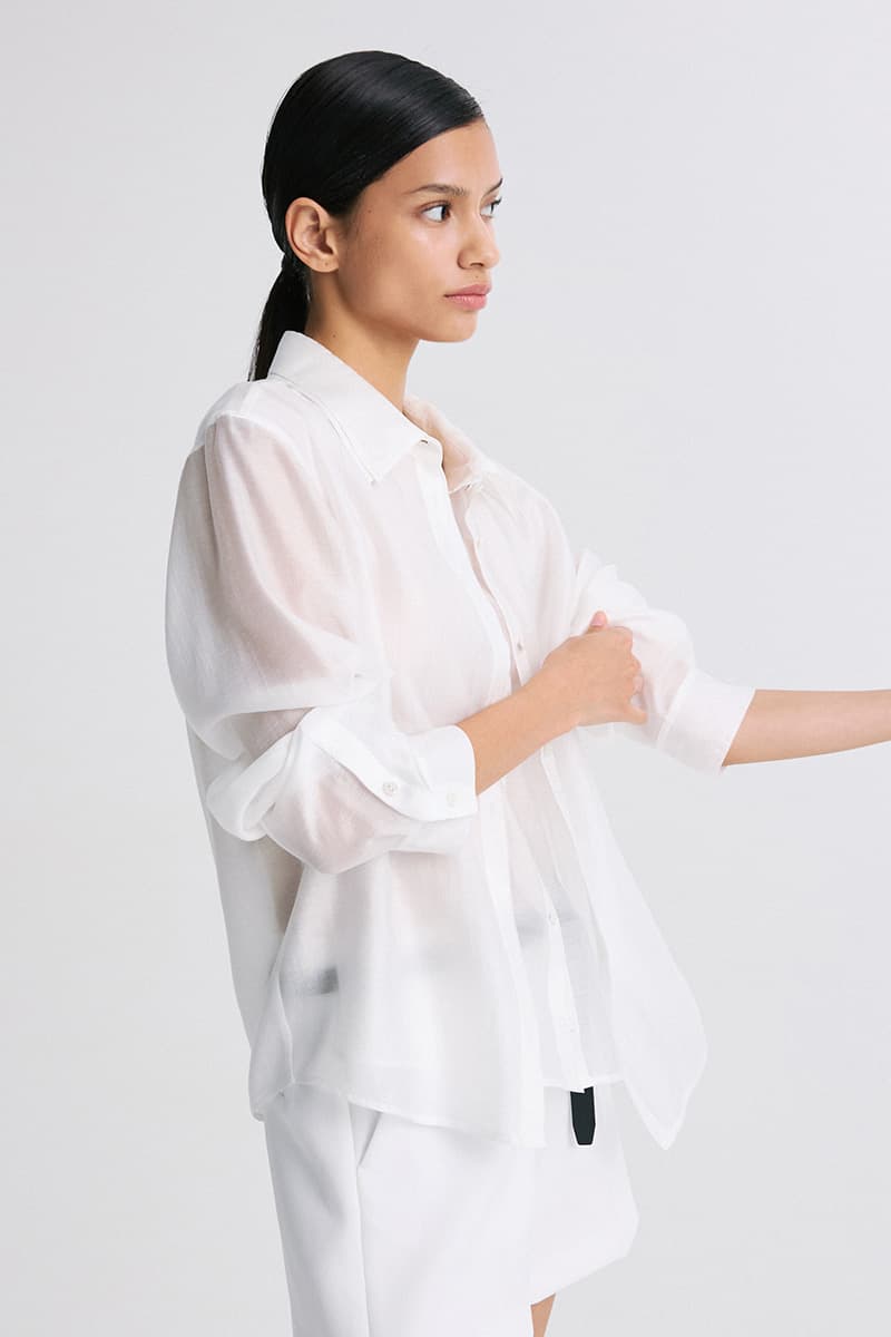 Layered Placket Shirt White