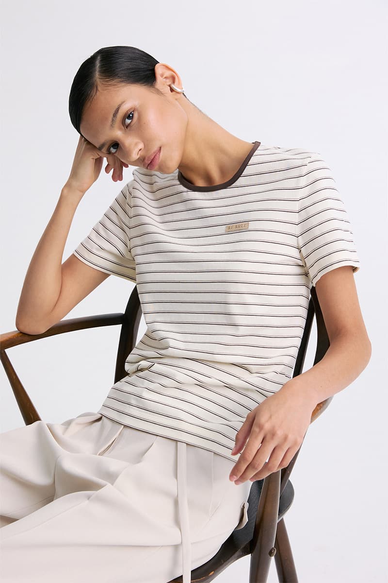 Round-Neck Striped T-Shirt — vue 1