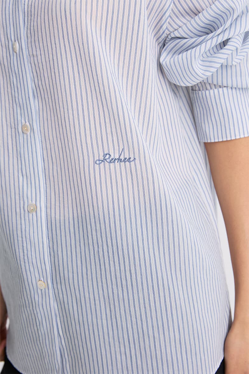 Sheer Striped Shirt Blue Stripe — vue 4