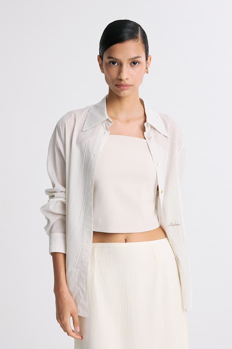 Strapless Cropped Tube Top Cream — vue 5