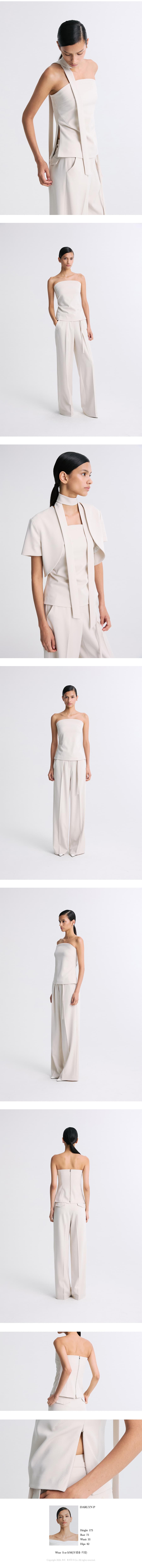 Strapless Tube Top Cream — vue 8