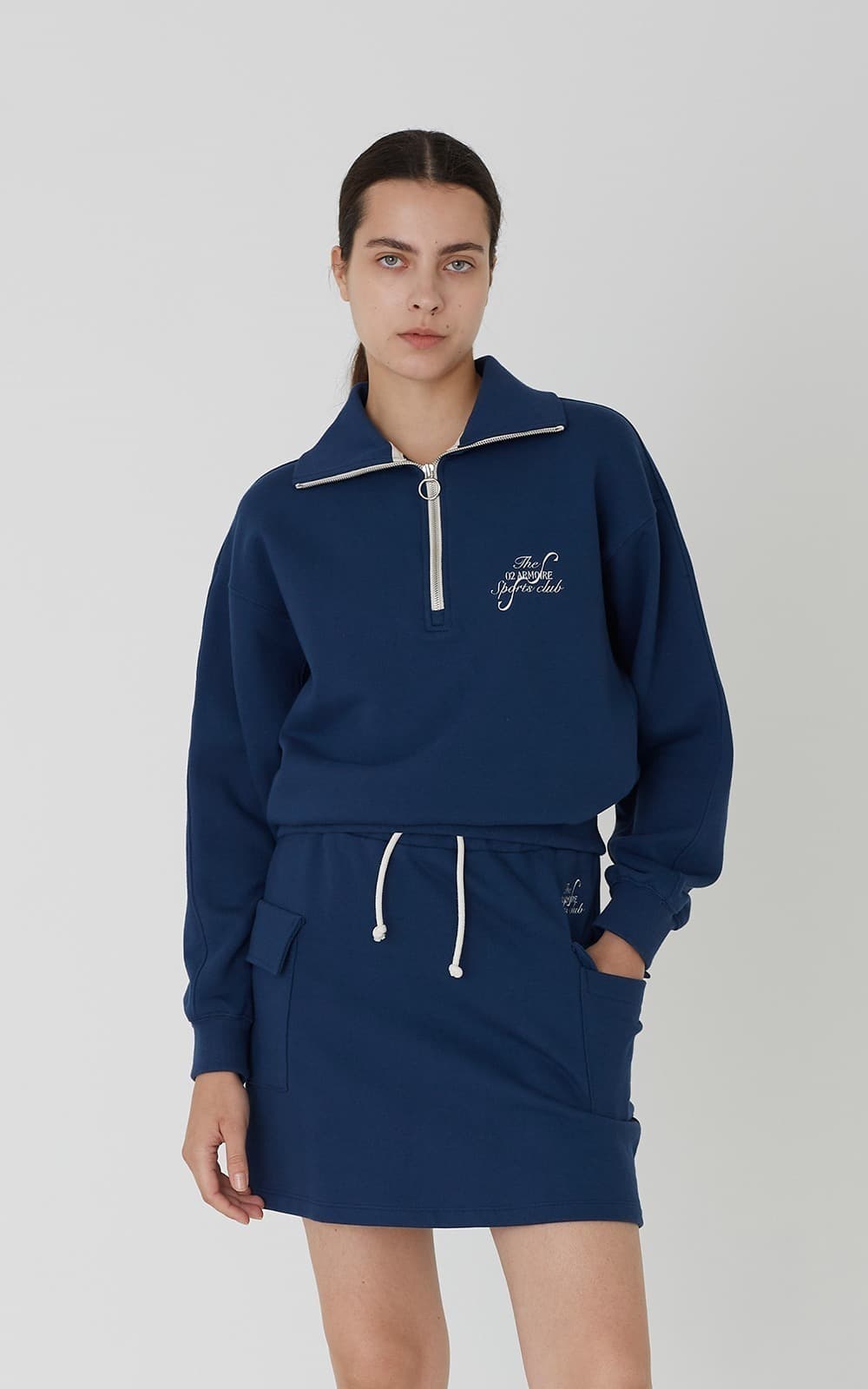 Eve Half Zip (Deep Blue)