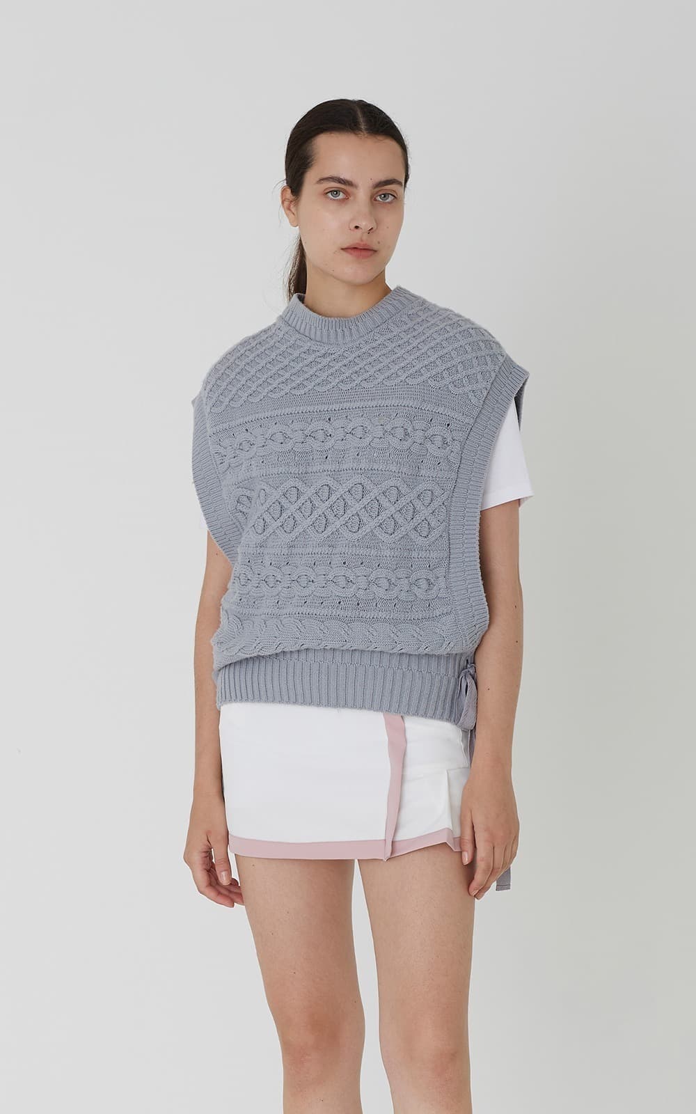 Jamie Knit Vest (Blue)