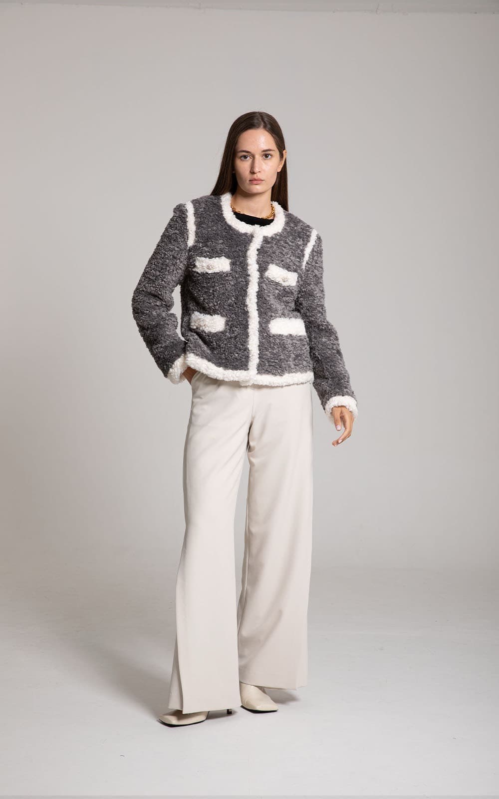 Luna Fur Jacket (Grey)