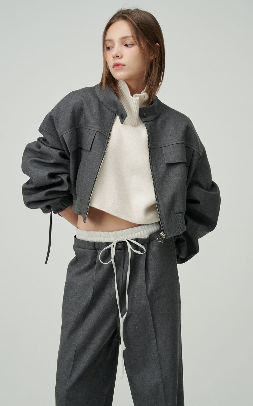 Jamie Padded Jacket (Ash Grey) — vue 3
