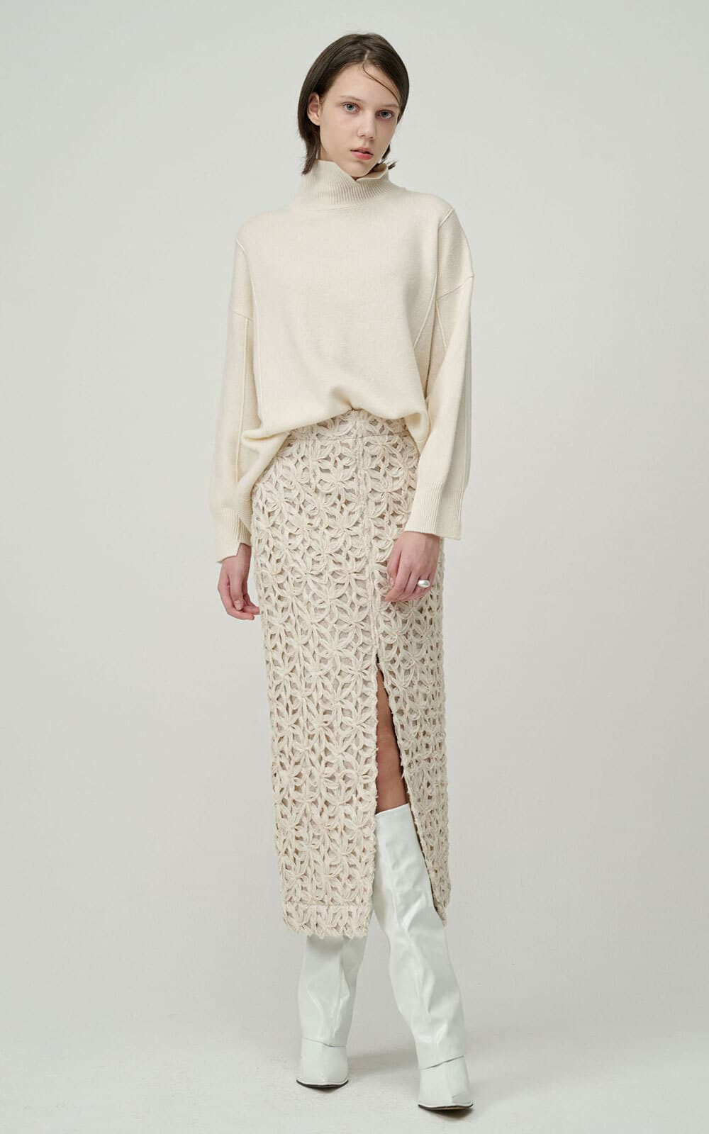 Belle Cashmere Knit (White) — vue 2