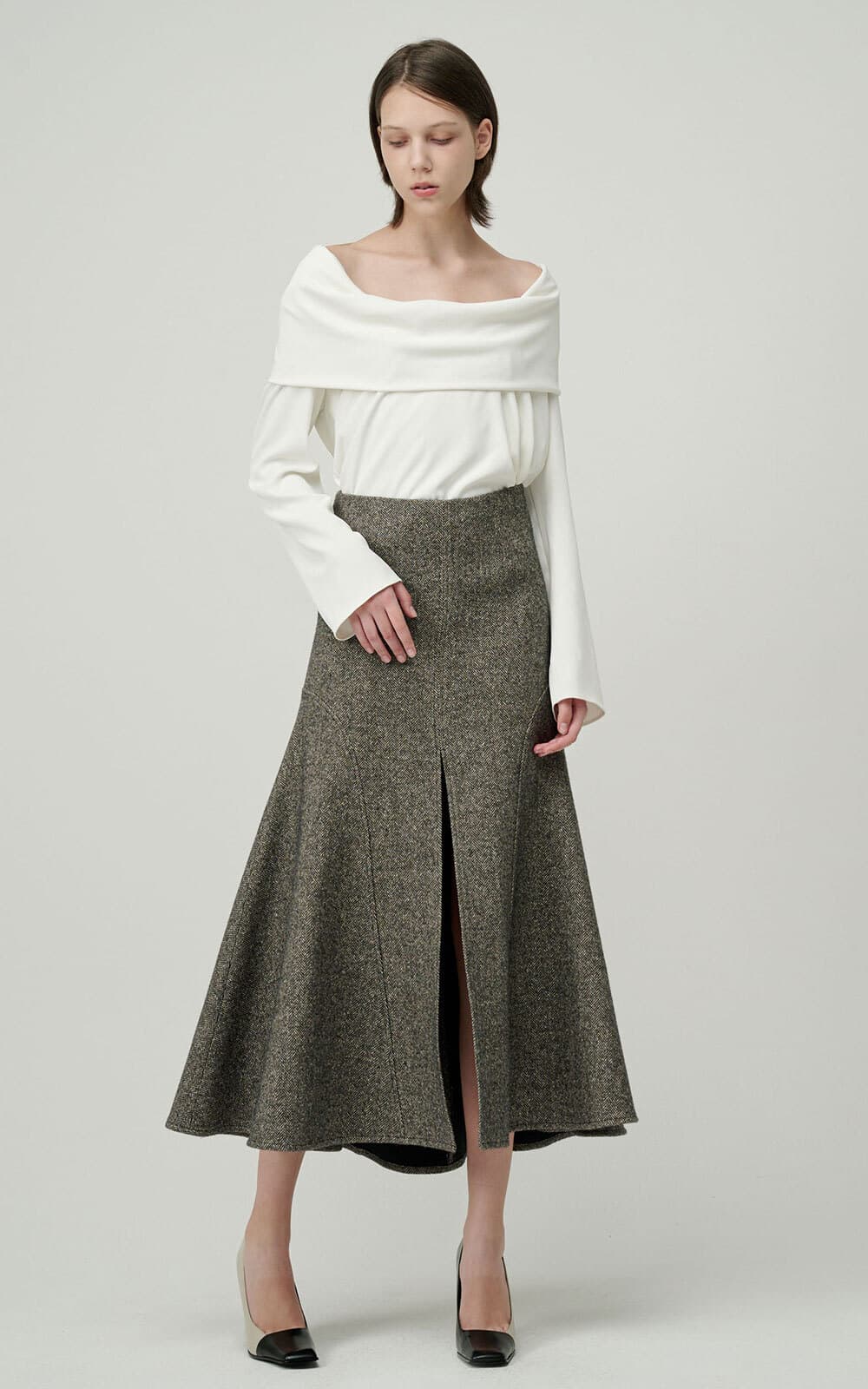 Aveline Skirt (Dark Grey) — vue 2