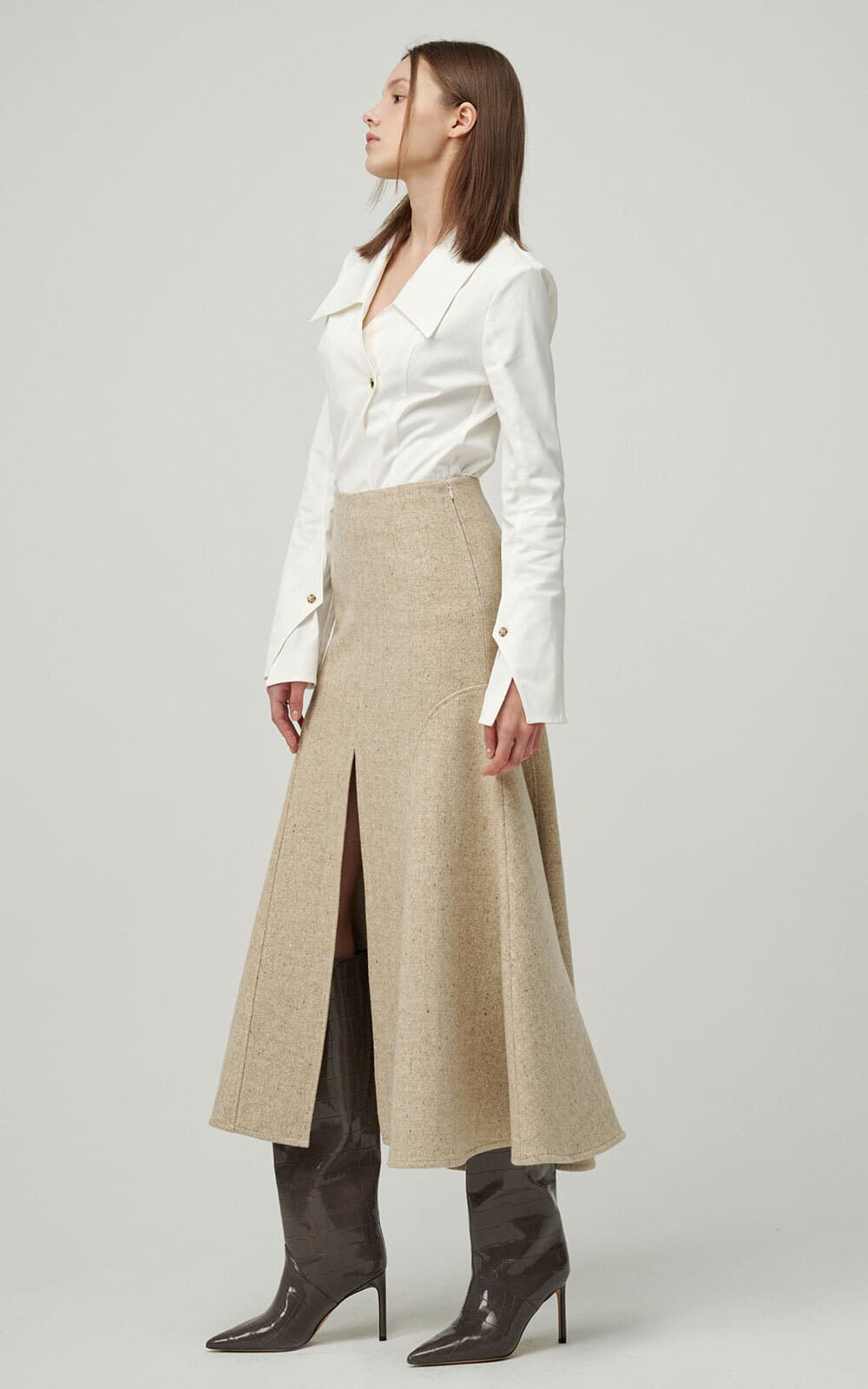 Aveline Skirt (Oatmeal) — vue 2