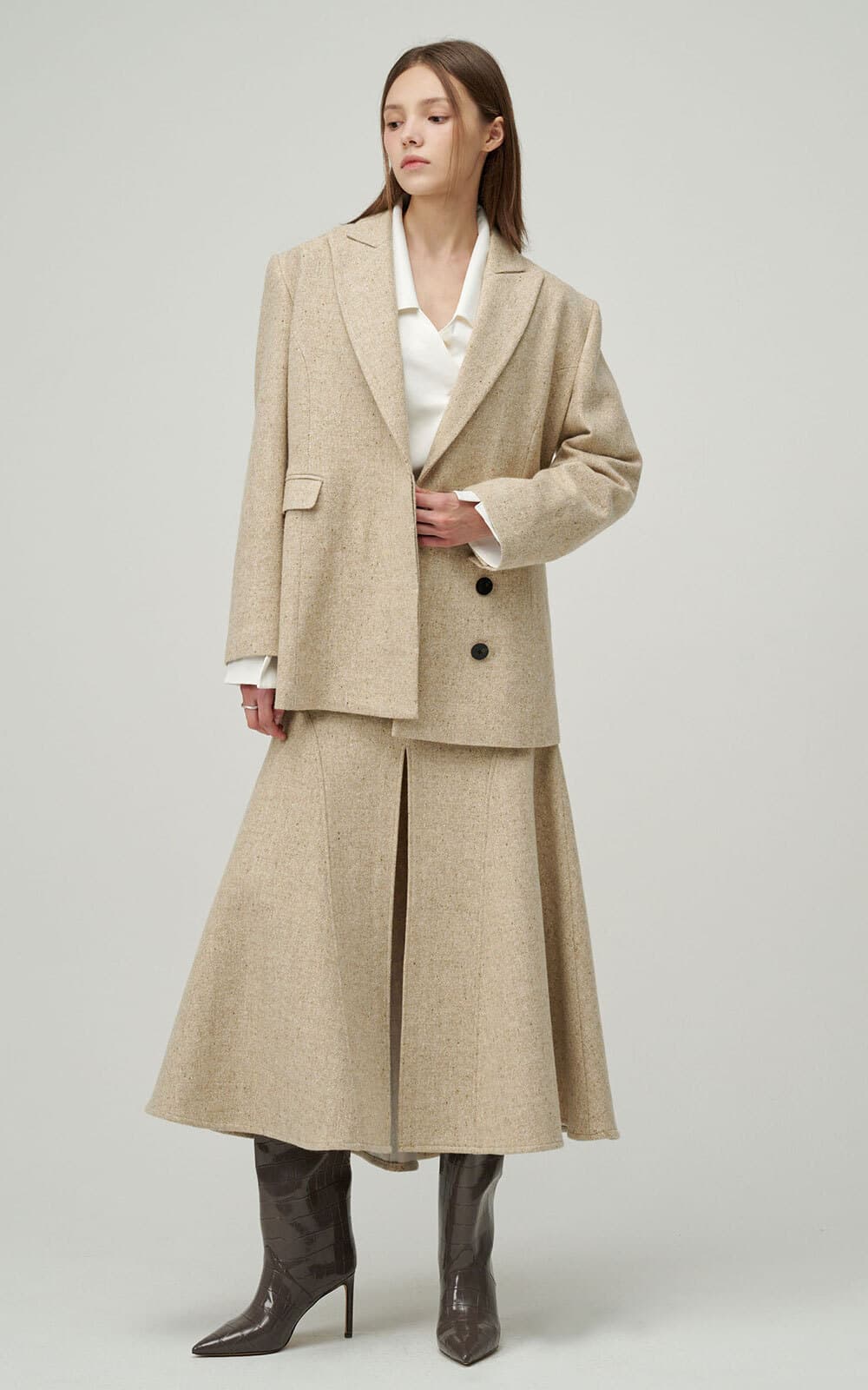 Aveline Skirt (Oatmeal) — vue 4