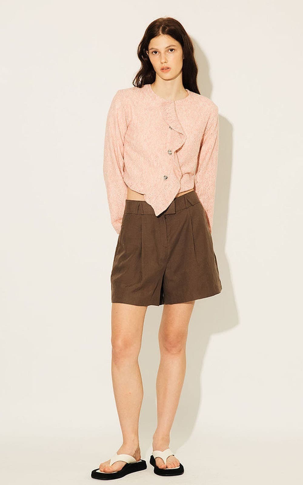 Bonnie Cardigan (Melange Pink)