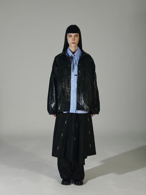 Silk Patched PVC Coatch Jacket (Black)