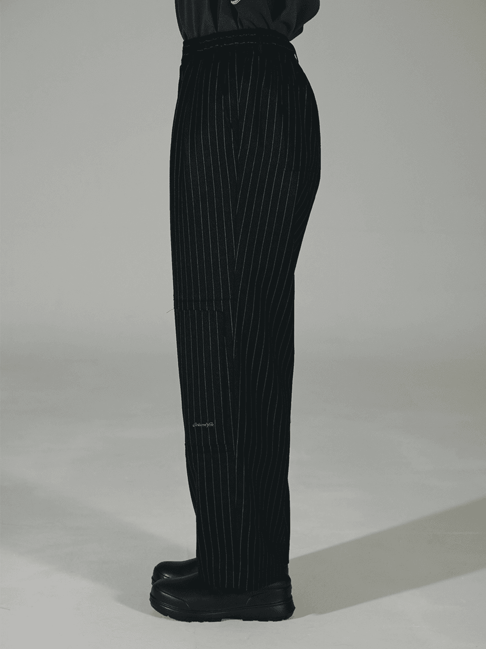 Striped Wool Trouser (Black) — vue 6