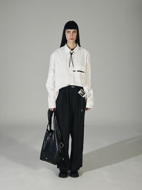 Striped Wool Trouser (Black)