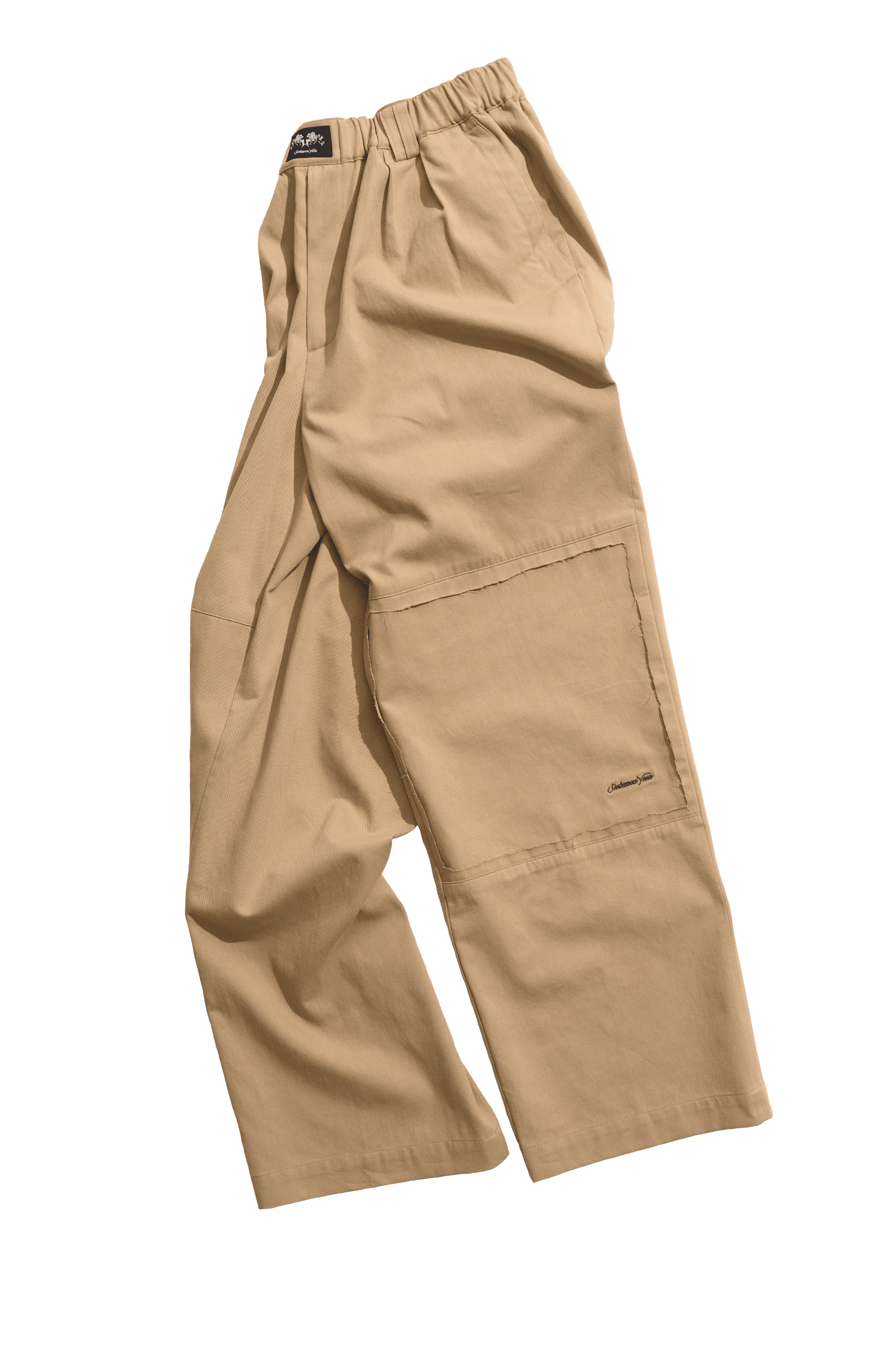 Metal logo Long pants (Beige) — vue 4