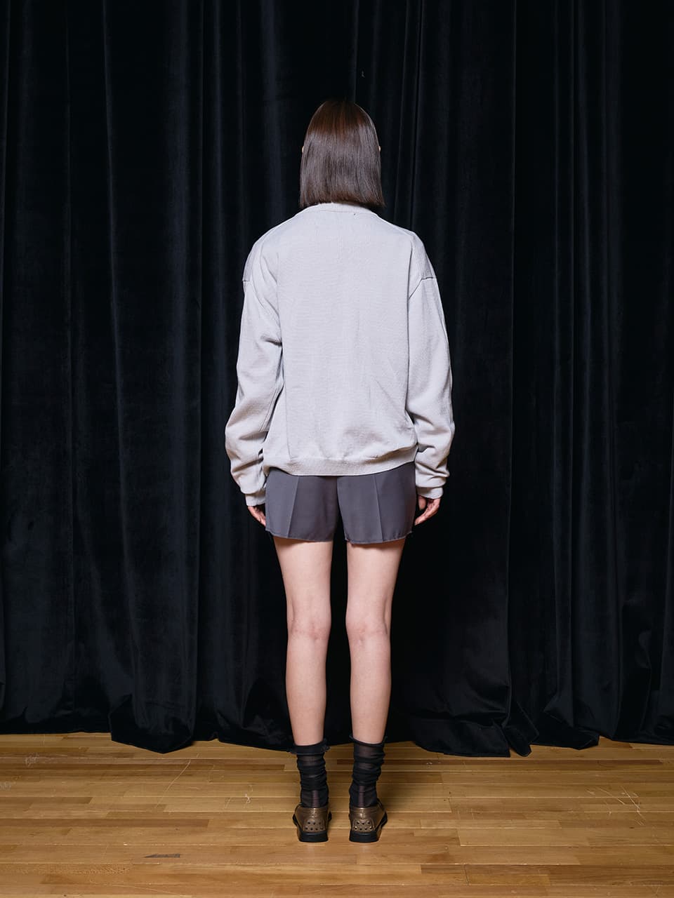 Hangeul Badge Cardigan (Light Grey) — vue 11