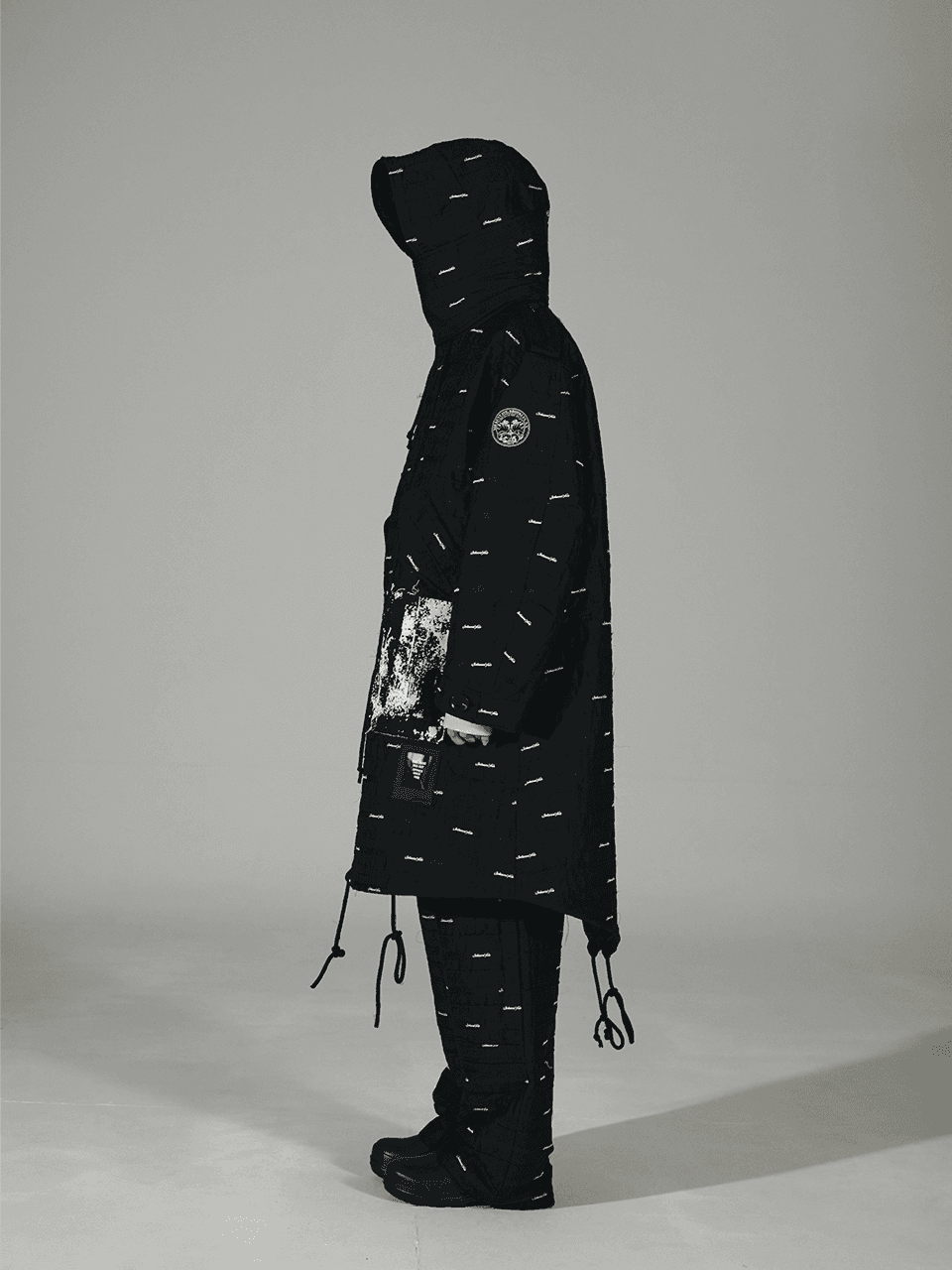 Fishtail Long Parka (Black) — vue 4