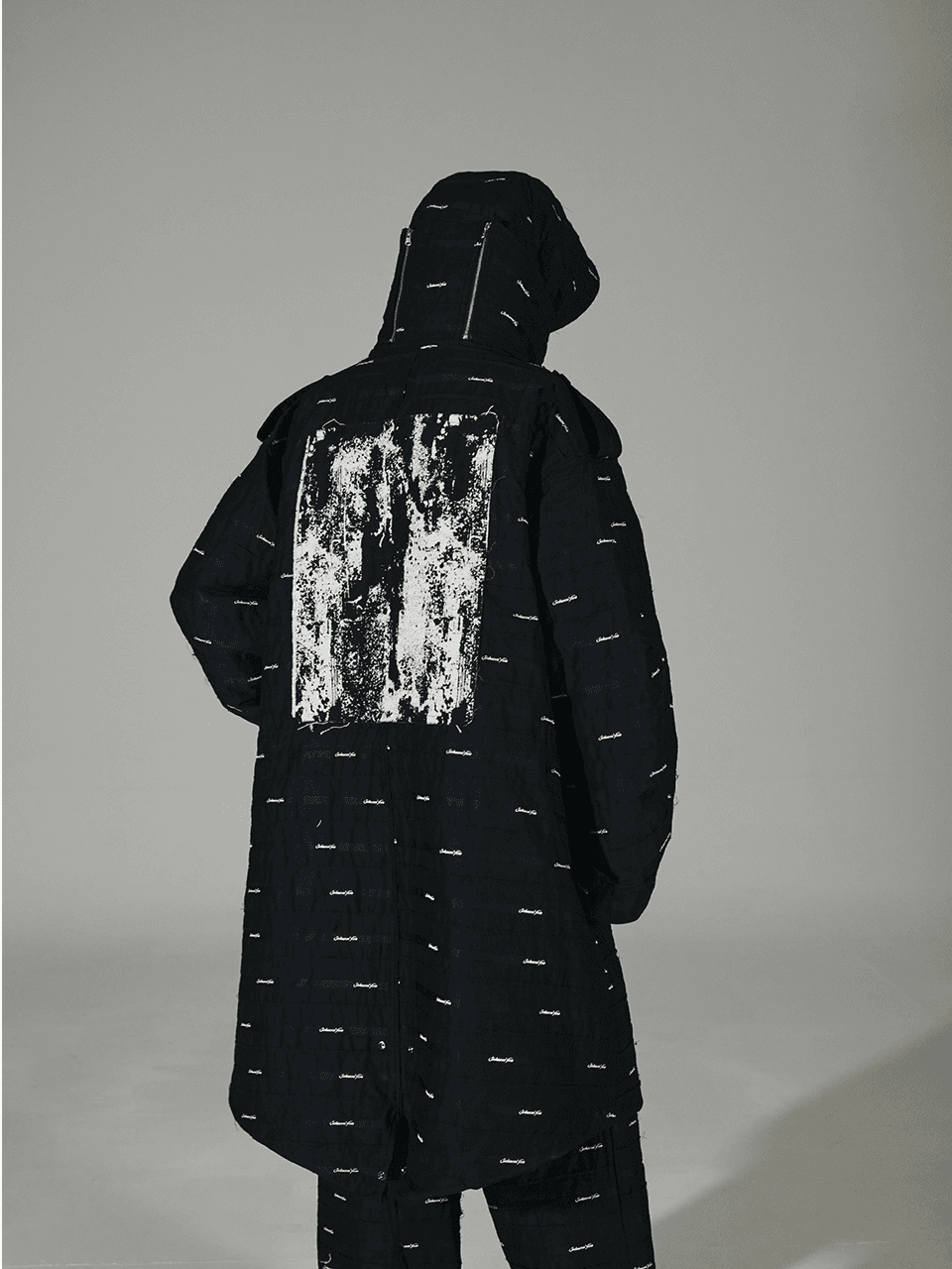 Fishtail Long Parka (Black) — vue 9