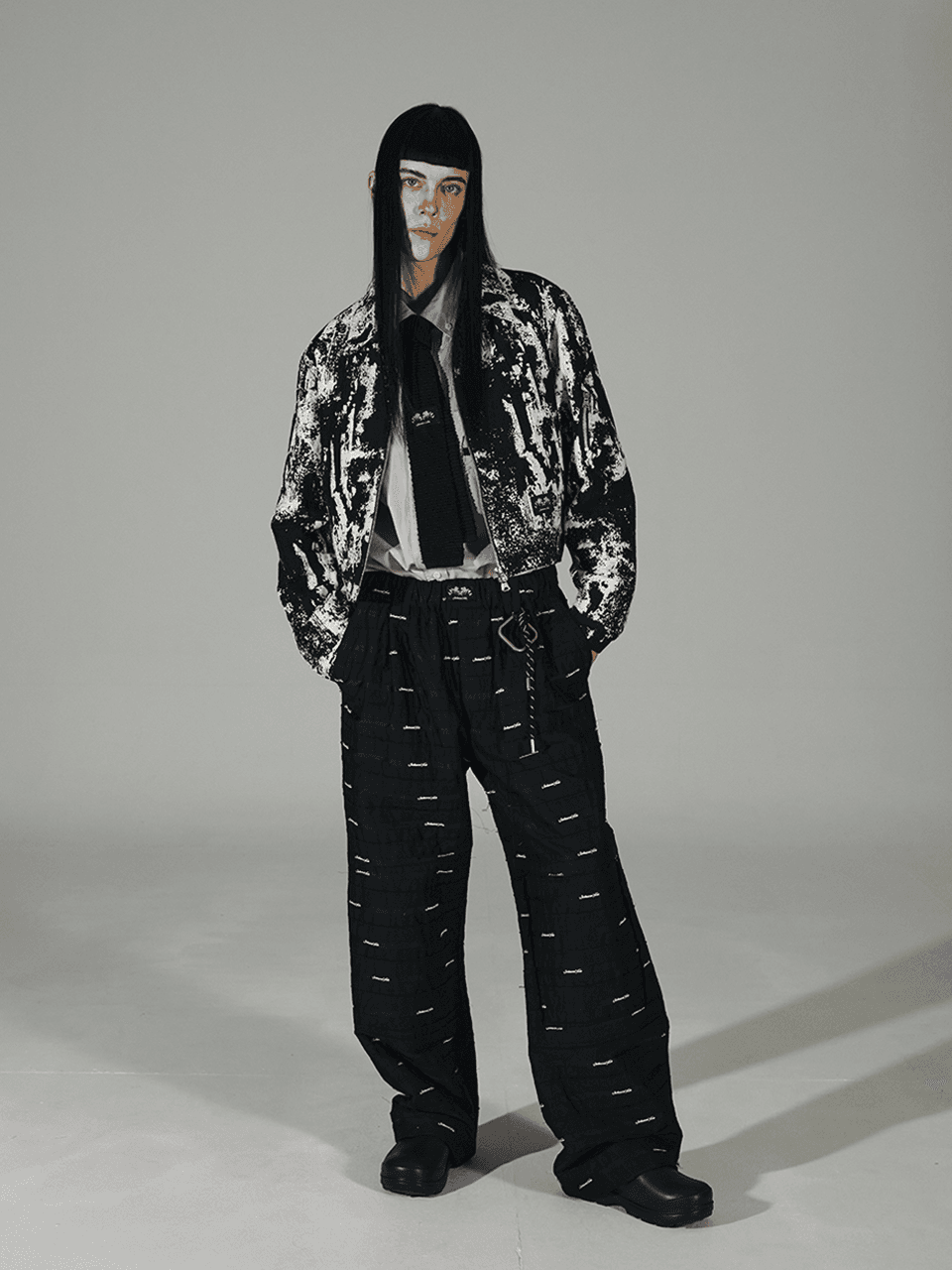 SW Signature Logo Tapped Pants (Black) — vue 6