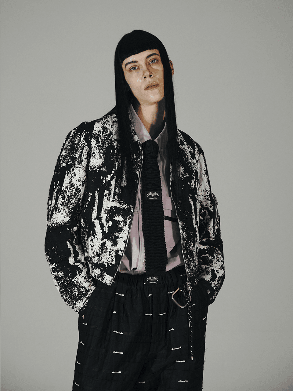 SW Signature Logo Tapped Pants (Black) — vue 9