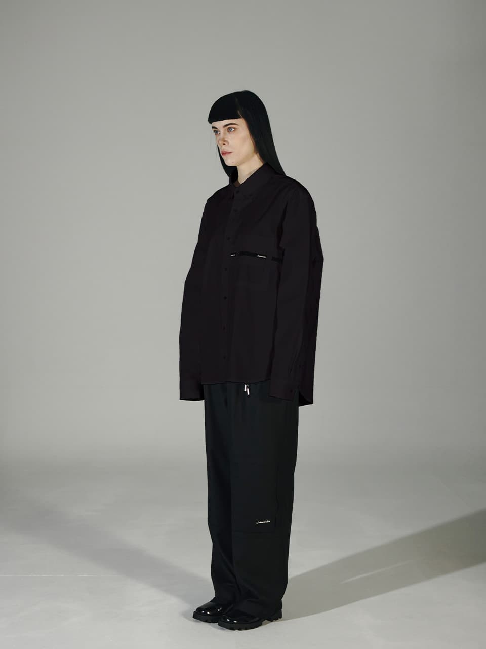 Cotton Tapped Shirt (Black) — vue 8