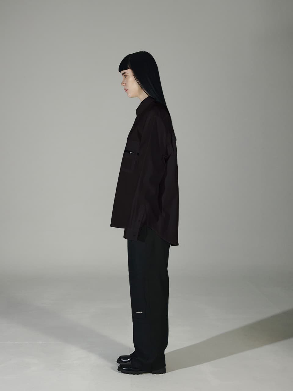 Cotton Tapped Shirt (Black) — vue 9