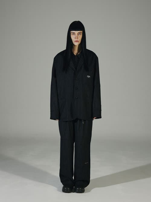 Striped Wool Jacket (Black)