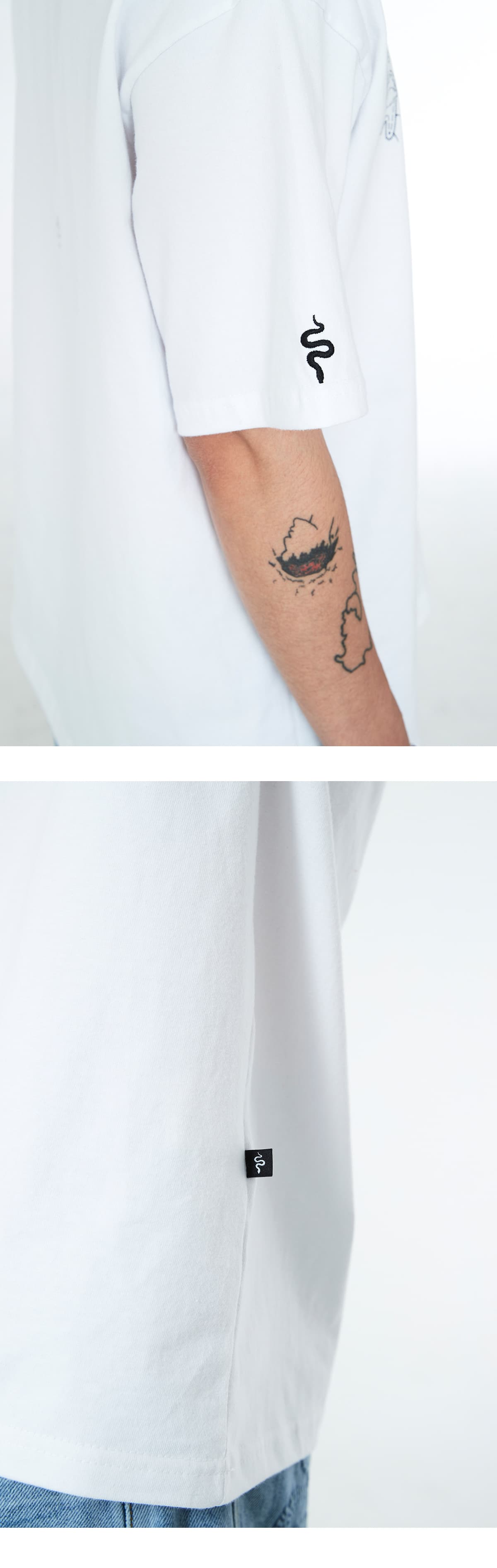 [James Keys x SSERPE] Everybody Goes Half Sleeve T White — vue 7