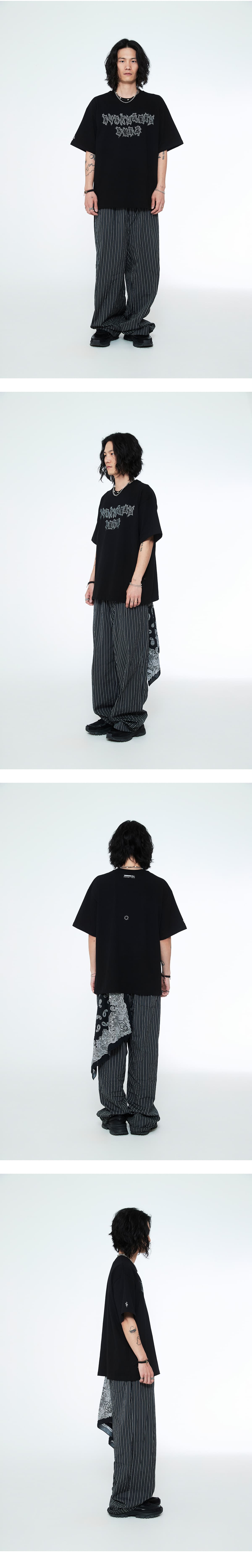 [James Keys x SSERPE] Everybody Goes Half Sleeve T Black — vue 5