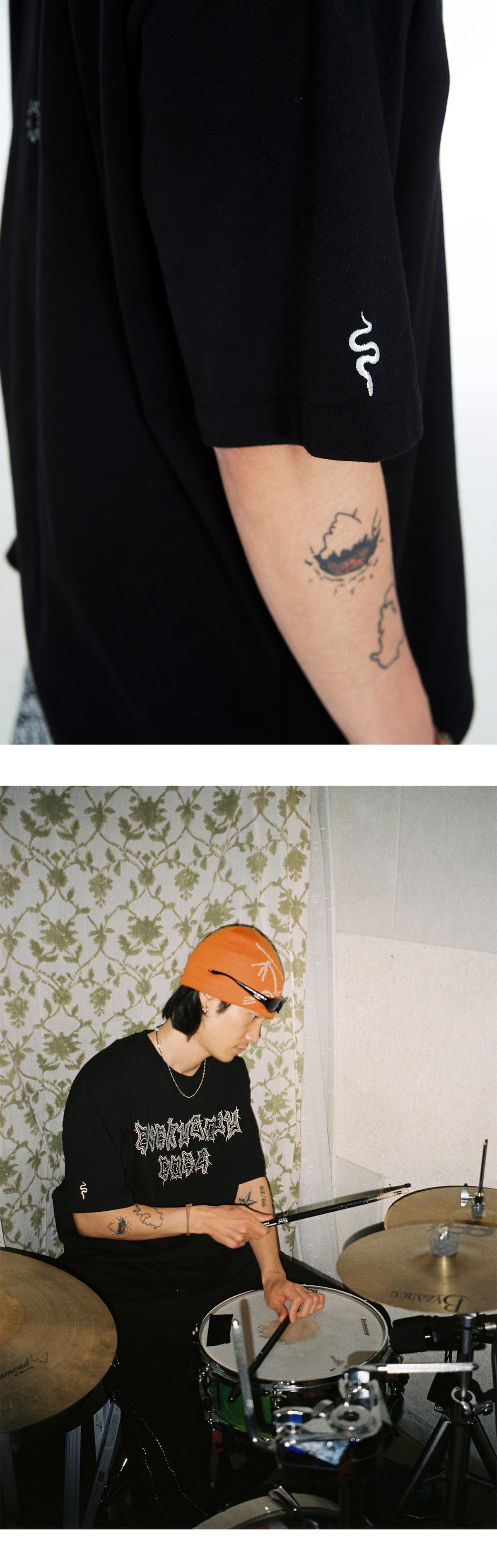 [James Keys x SSERPE] Everybody Goes Half Sleeve T Black — vue 7