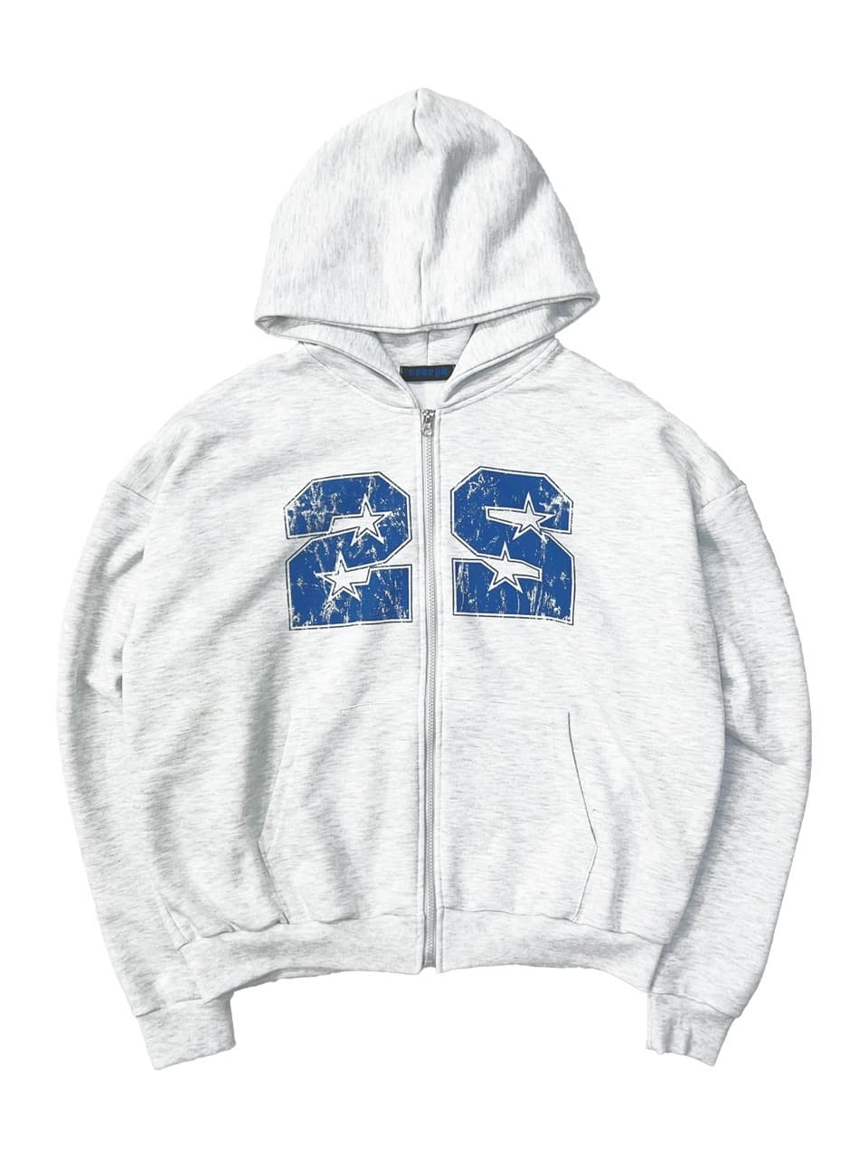 22 Hoodie Zip Up Melange White