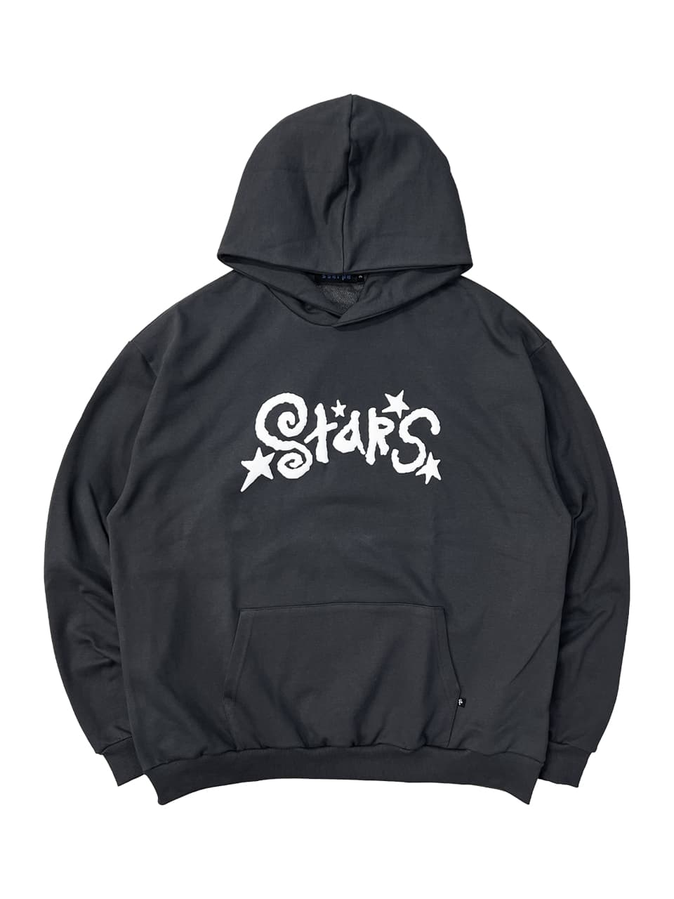 Star Embossed Hoodie Charcoal