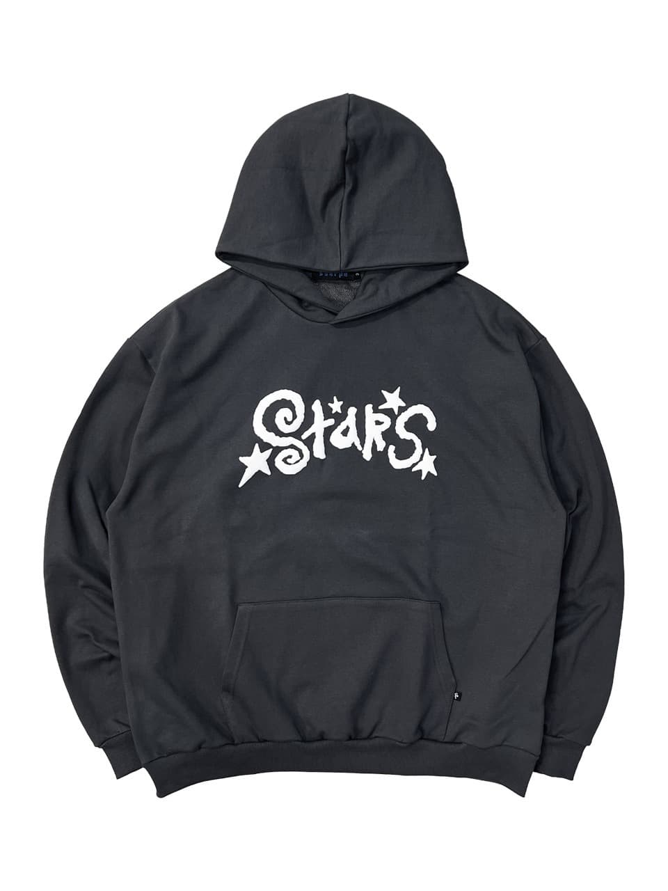Star Embossed Hoodie Charcoal