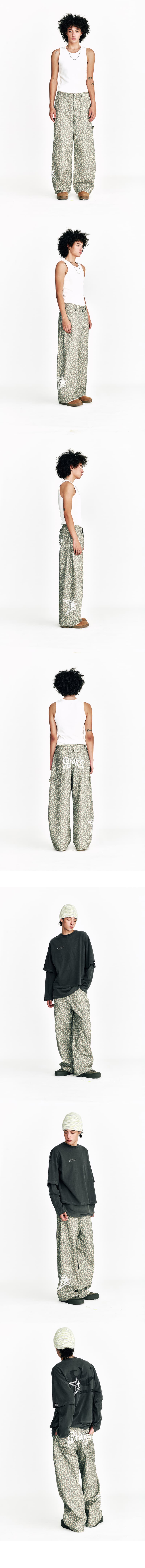 Star Camouflage Cotton Pants Beige — vue 5