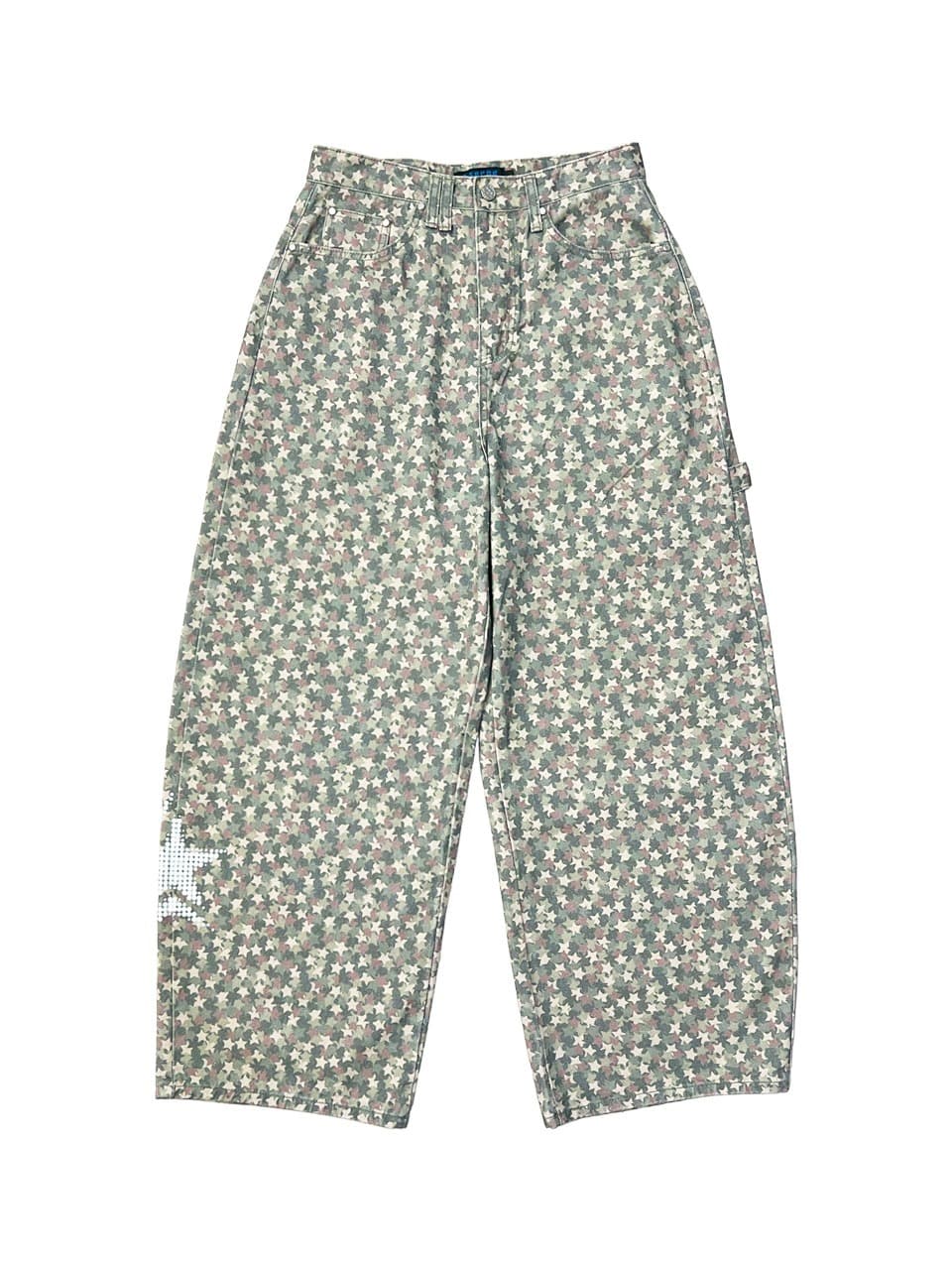 Star Camouflage Cotton Pants Beige