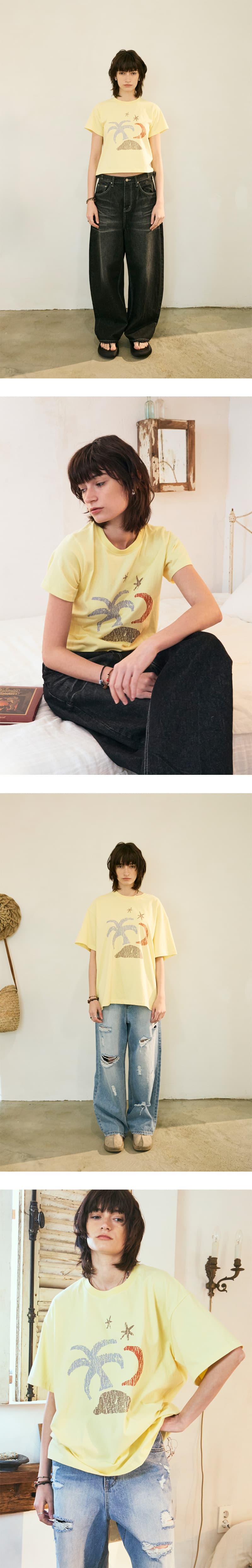 Tropical Half Sleeve T Yellow — vue 6