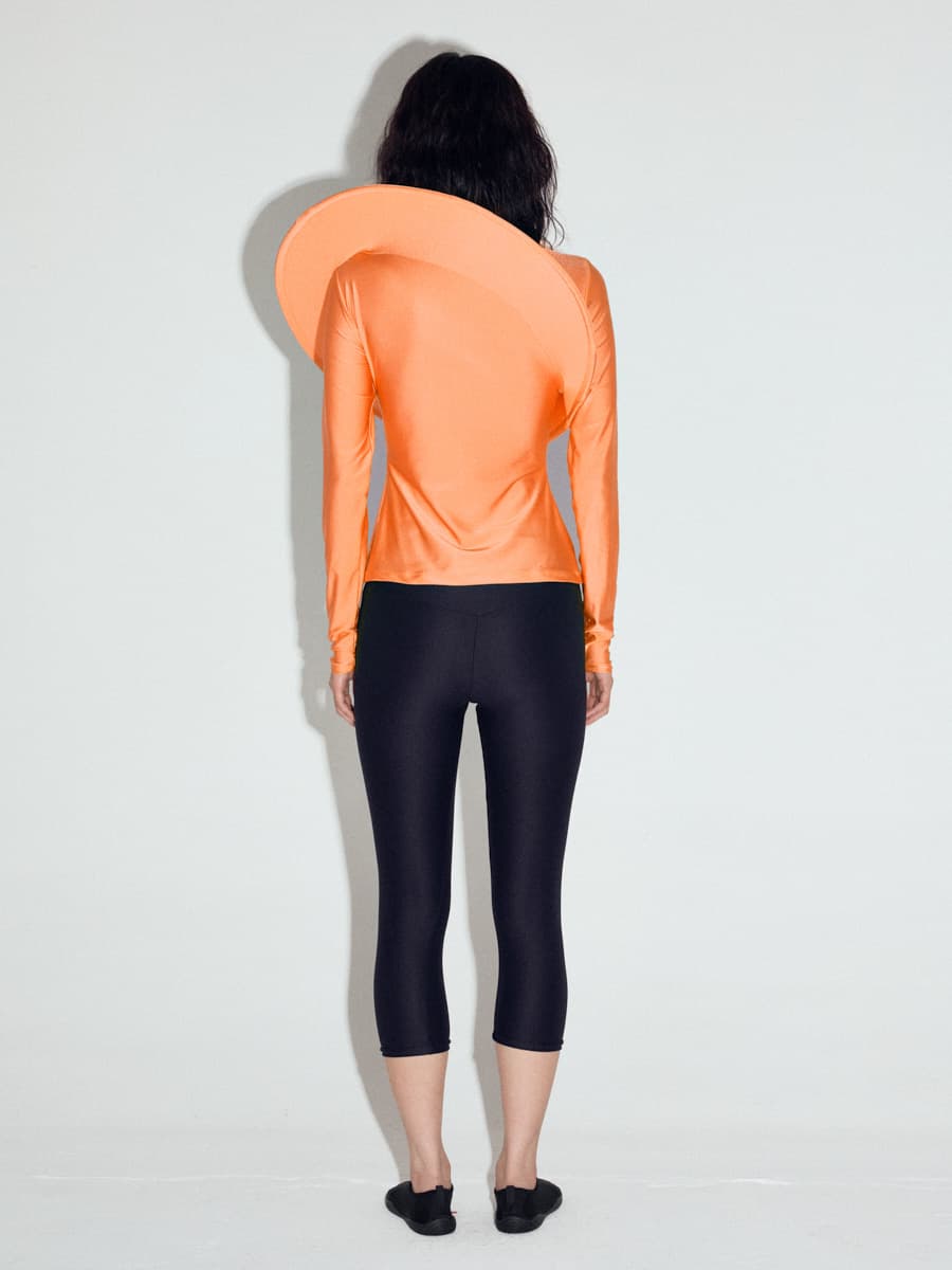 Diagonal Pop-up Electric Top in Orange — vue 5