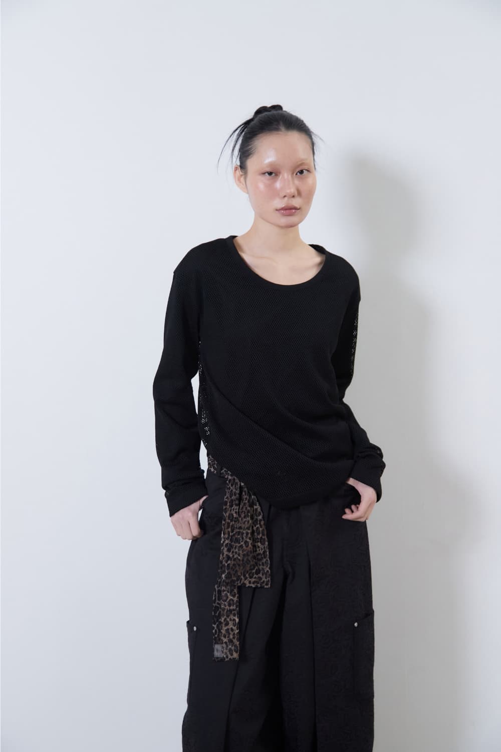 [3rd Drop] Leopard Mesh Long Scarf — vue 13